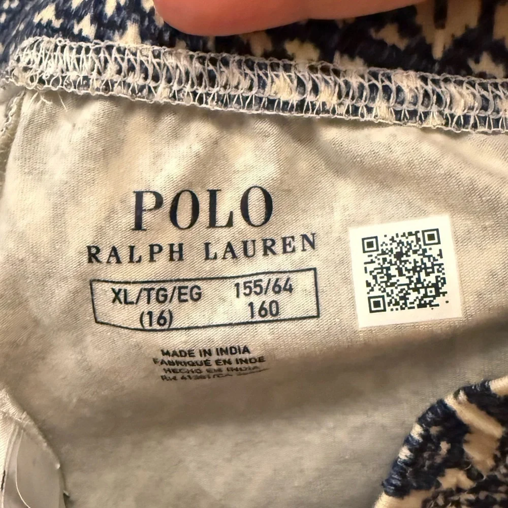Polo by Ralph Lauren Kids Leggings - Navy and Cream size XL